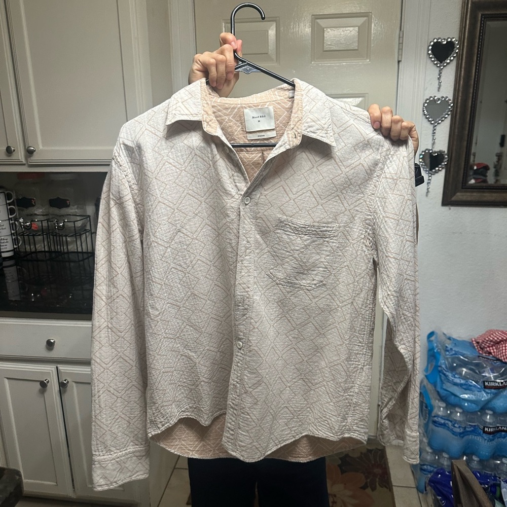 Billy Reid Cream Lightweight Shirt